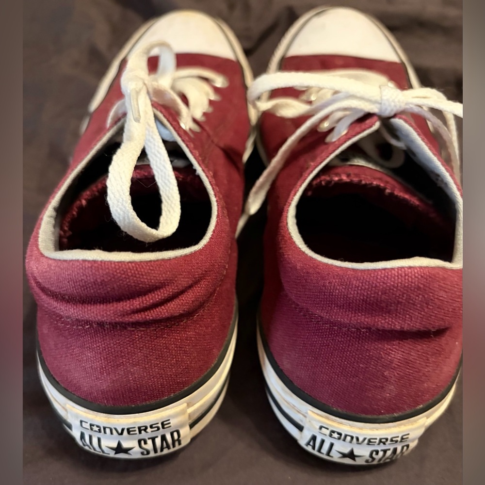Vintage Converse Women's Burgundy/White Sneakers Low-top Sneakers - Size W9, GUC - Picture 3 of 7